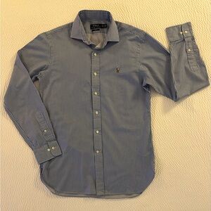 Ralph Lauren Blue and White Striped Casual Shirt